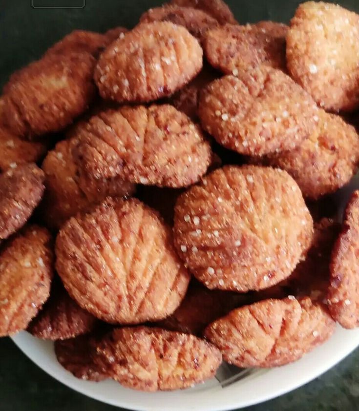 Traditional Bihari Thekua served on a banana leaf”