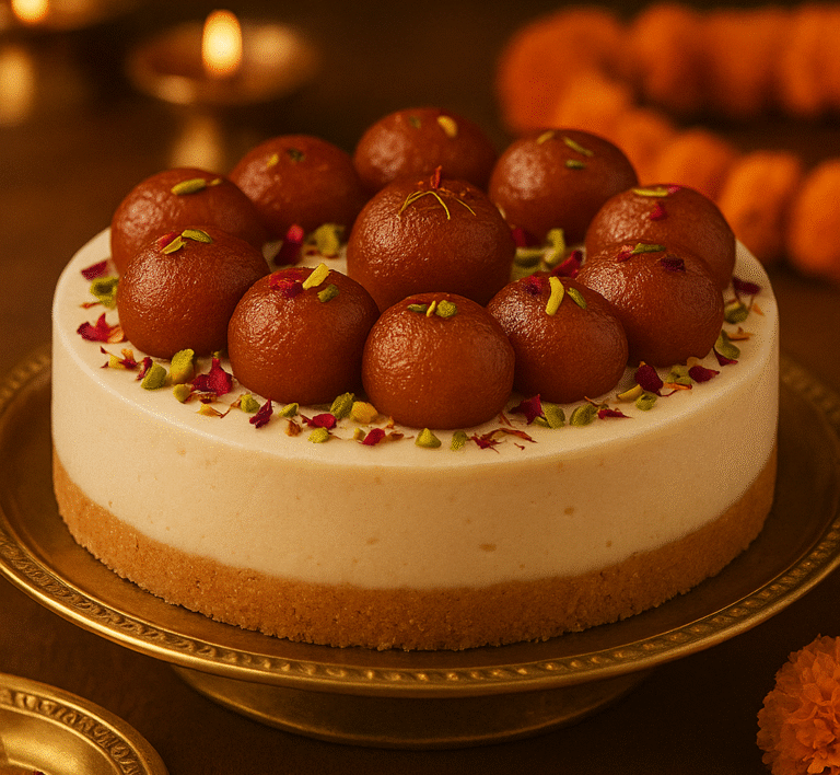 gulab jamun cheesecake